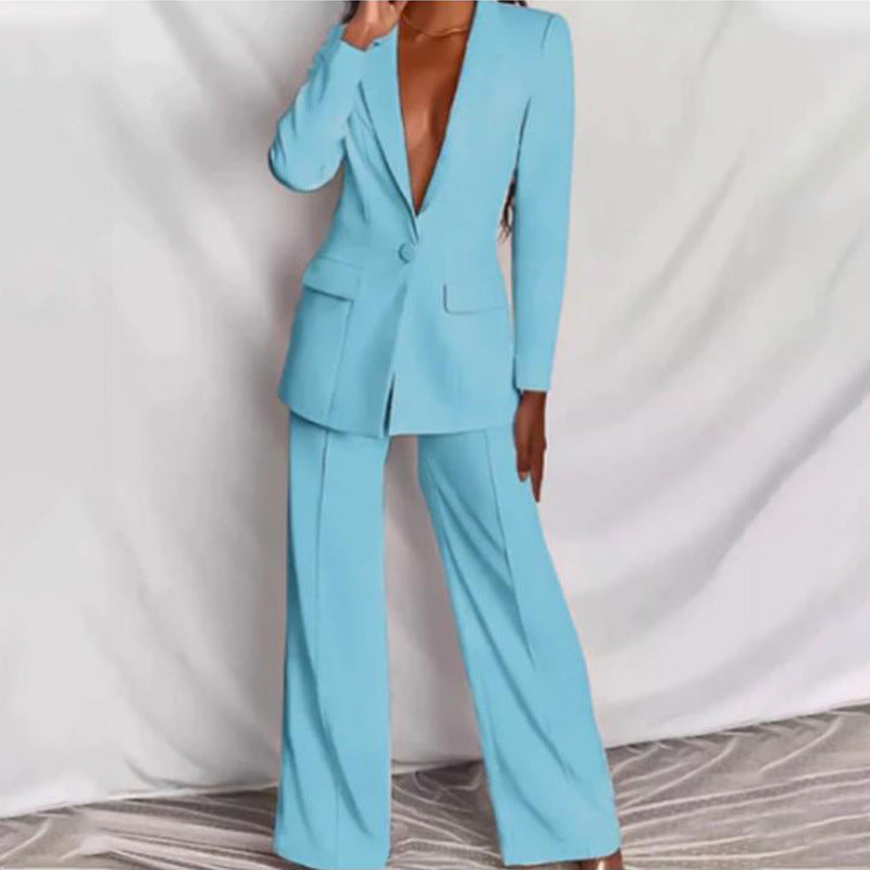 Pretty Elegant Women's Business Long-sleeved Trousers Fashion Casual Suit