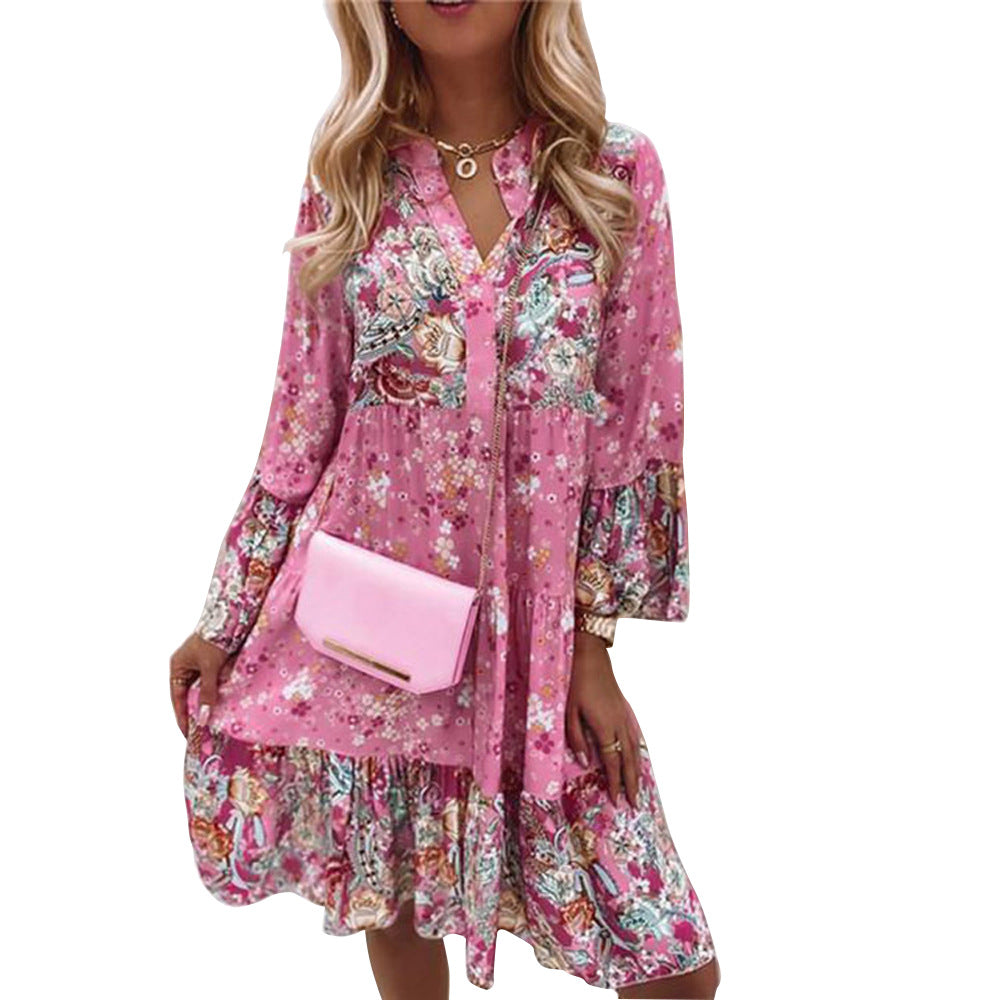 Comfortable Women's Autumn Long Sleeve Temperament Dress