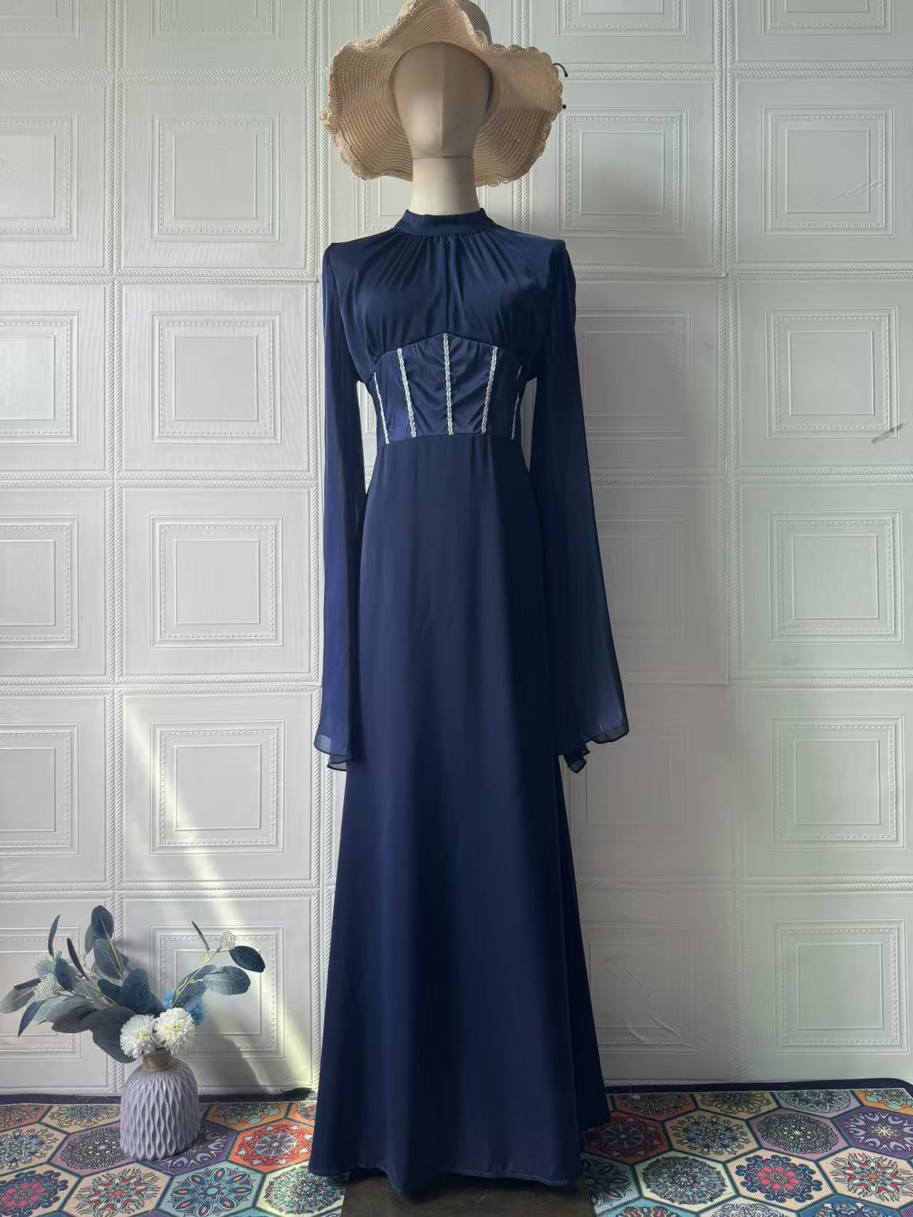 Women's Spring Fashion Elegant Graceful Long Sleeve Dresses