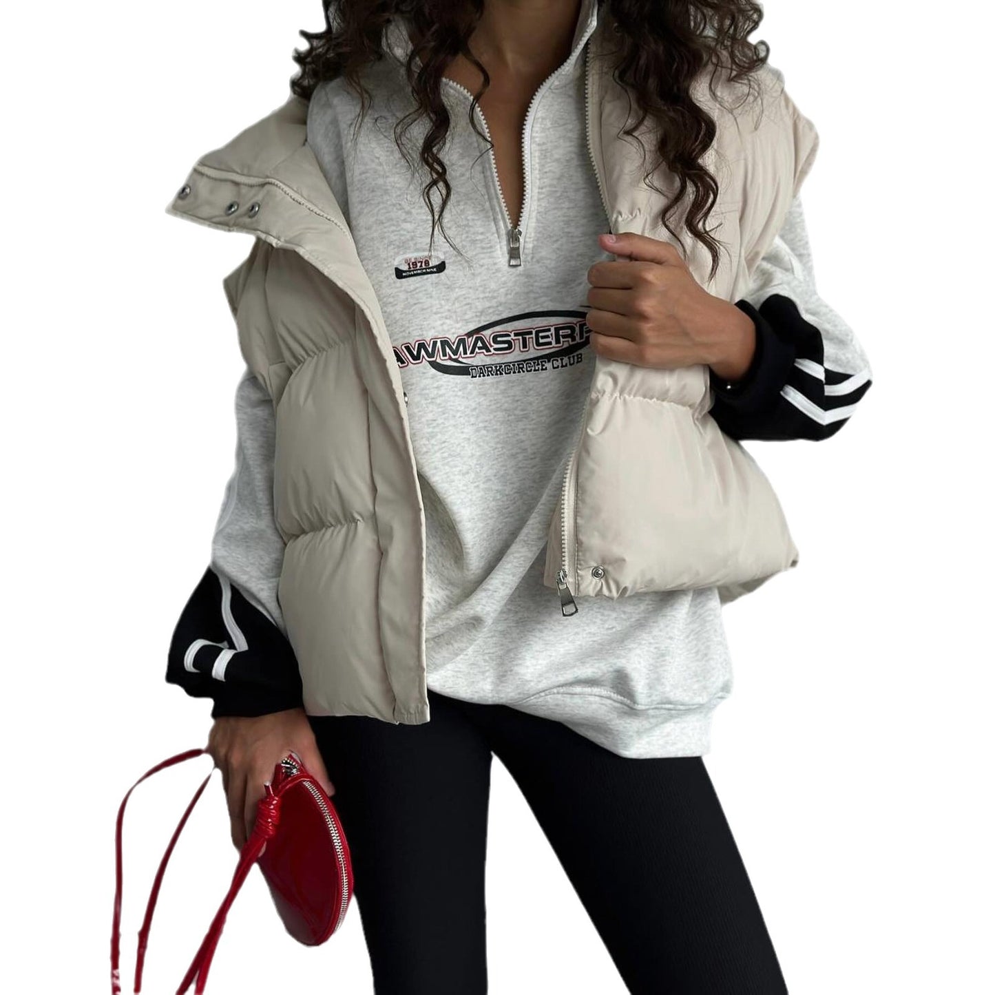 Sports Style With Letters Street Fashion Side Striped Sweaters