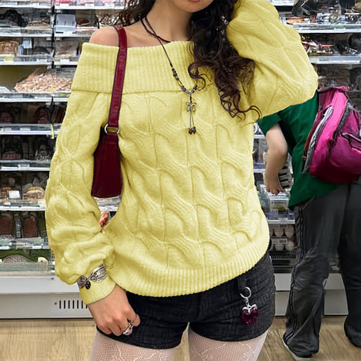 Women's Versatile Simple Fashion Long-sleeved Woolen Sweaters