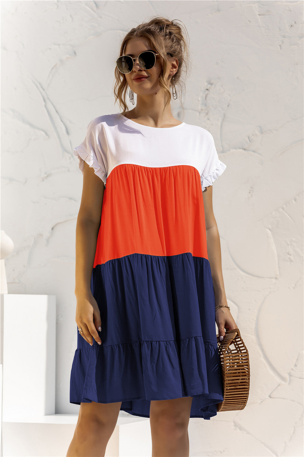 Versatile Popular Creative Loose Multicolor Dress Dresses