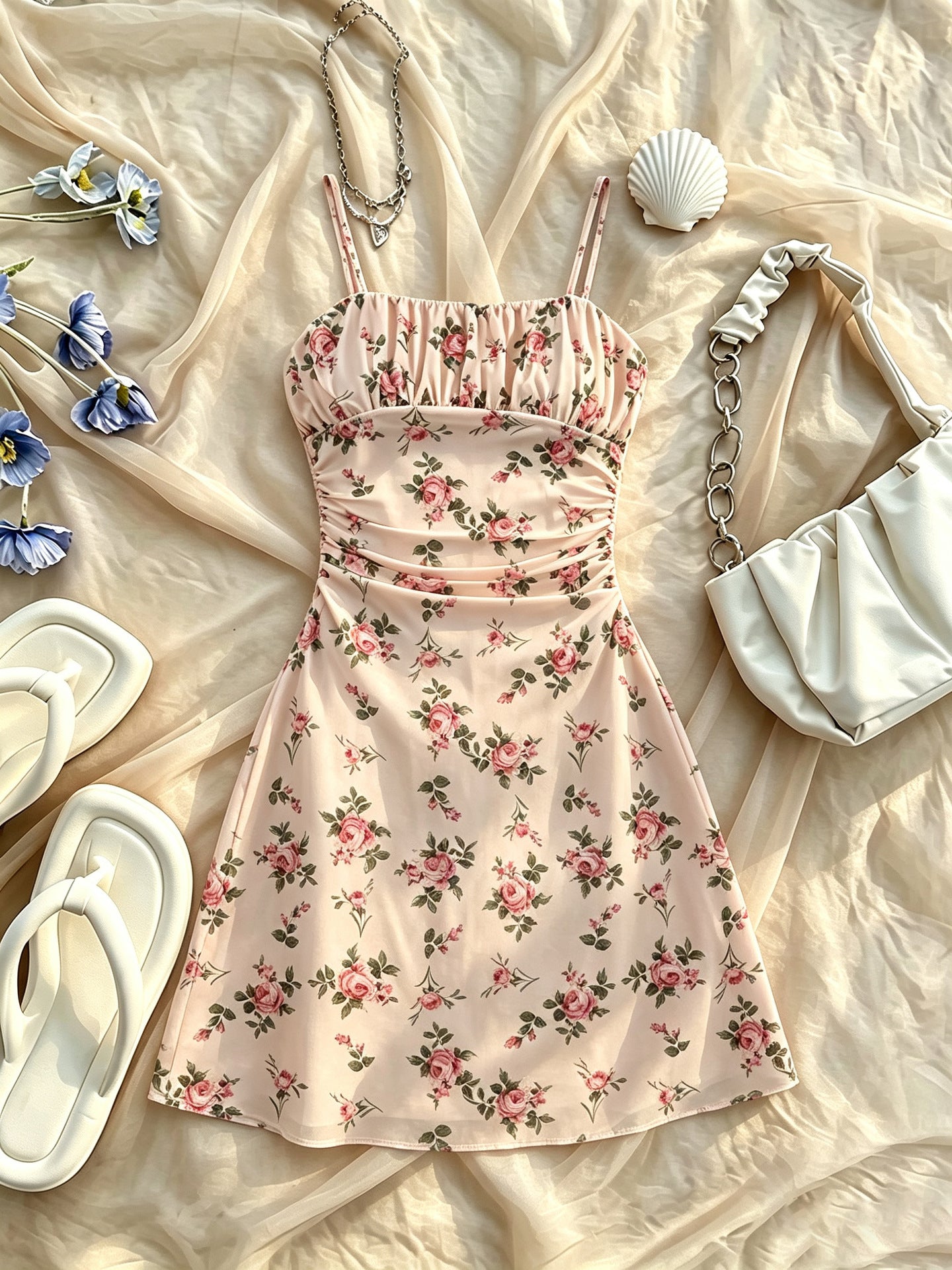 Tight Waist Summer Style Design Sense Minority Dress