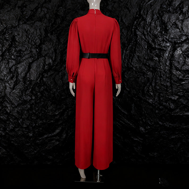 Women's Style Temperament Autumn Long Sleeve High Jumpsuits