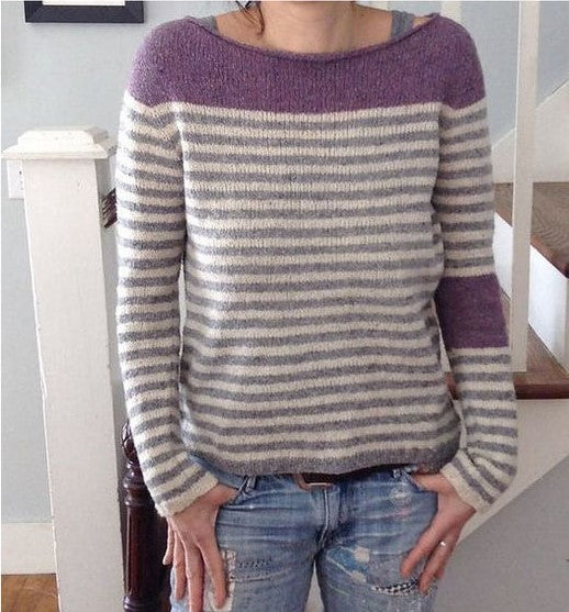 Women's Round Neck Multicolor Loose Fashion Pullover Sweater