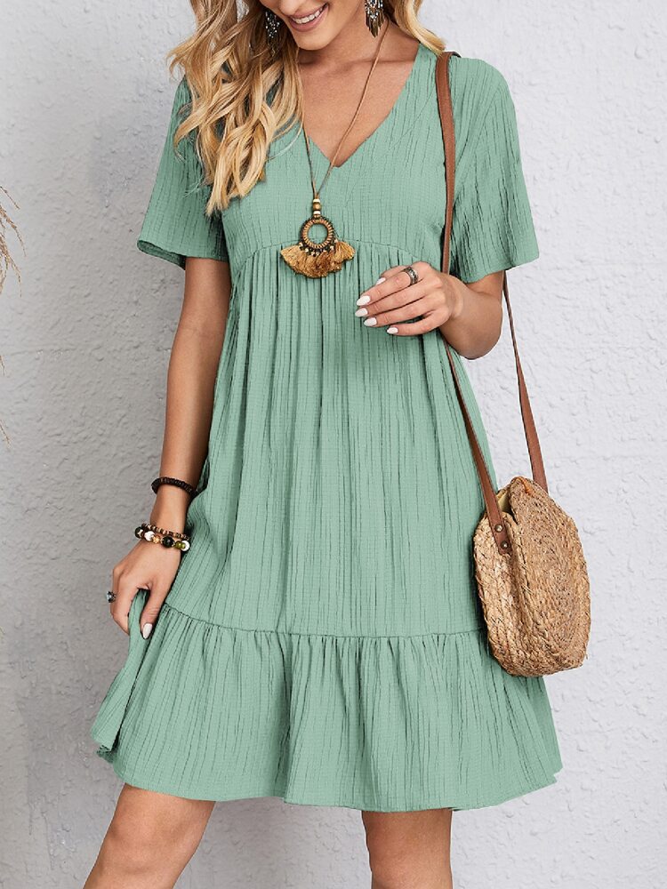 Women's Summer Dress Loose Casual Sleeve Waist Dresses