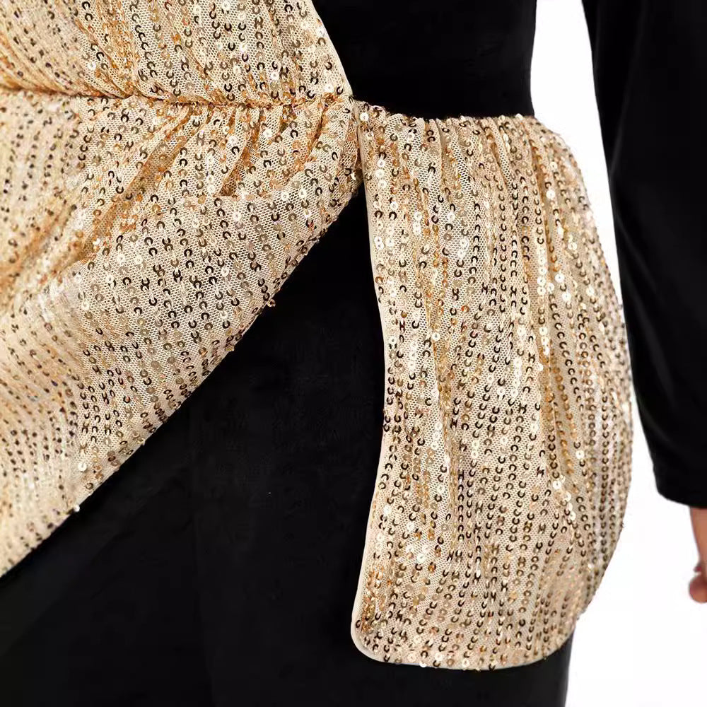 Two-piece Solid Color Temperament Commute High Jumpsuits