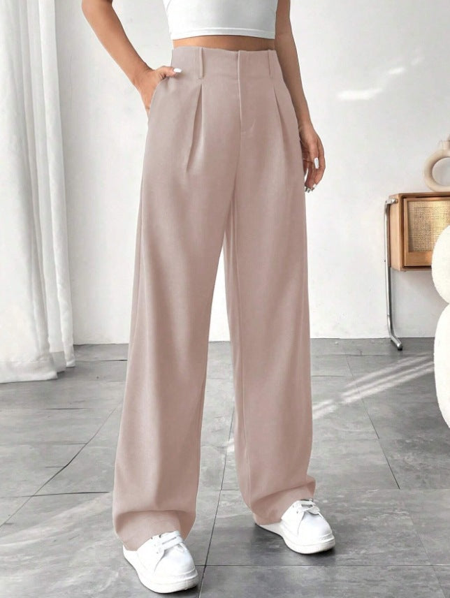 High Waist Wide Leg Versatile Casual Pants