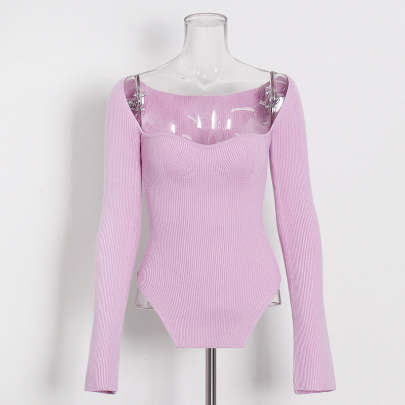 Women's Irregular Base Slim Fit Slimming Long Knitwear