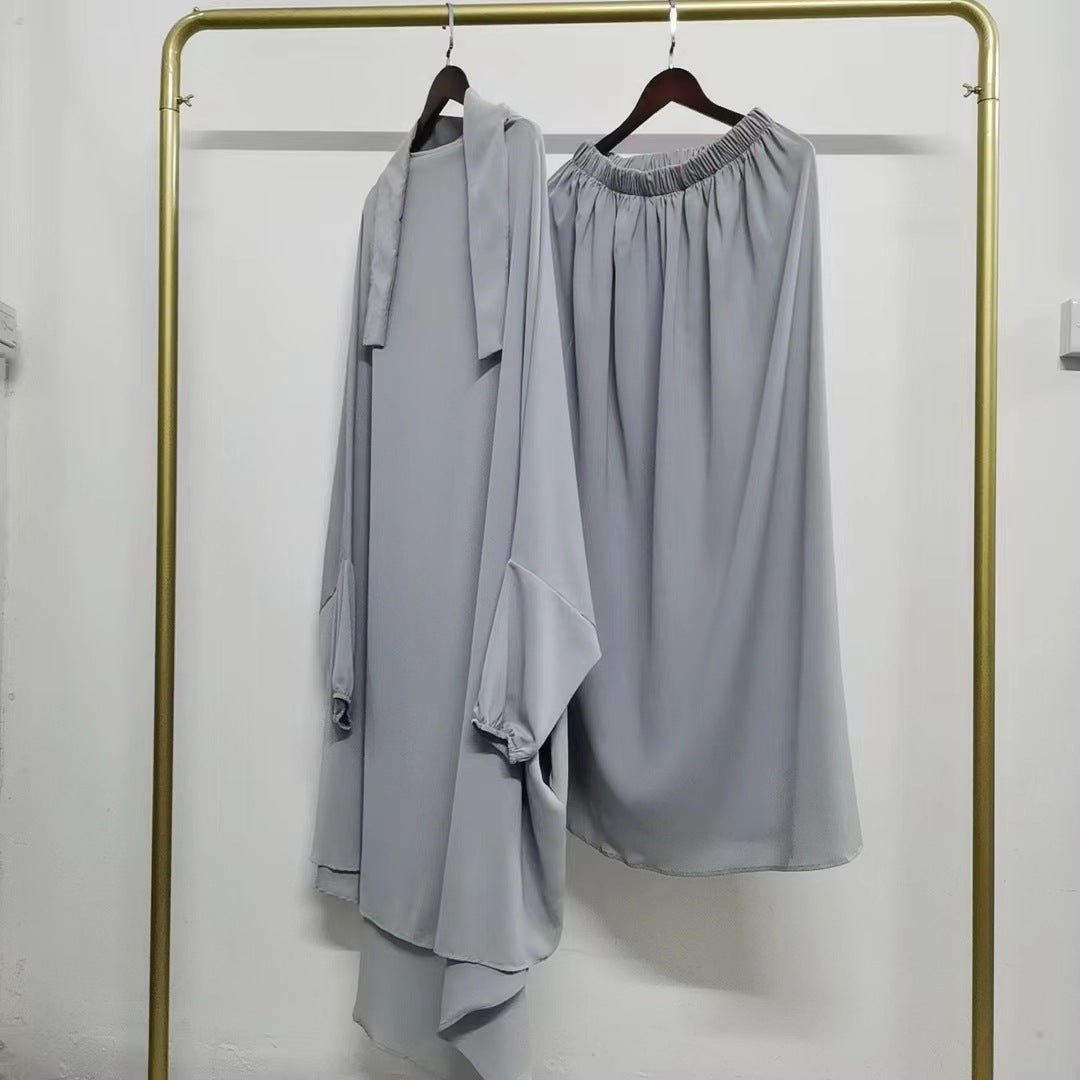 Robe Side Pocket Hooded Solid Color Dresses
