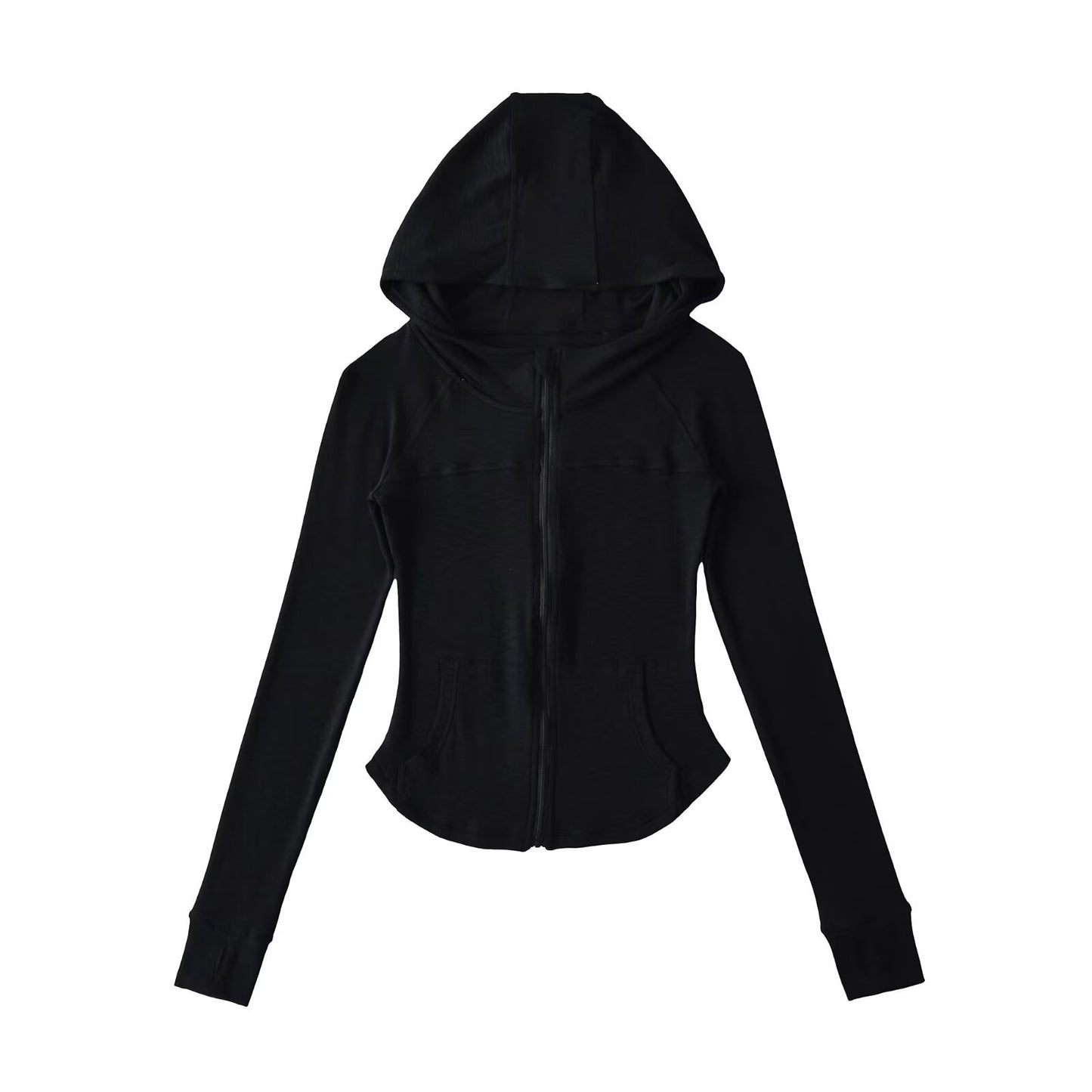 Women's Autumn Hot Waist Slim Fit Hooded Pure Sweaters
