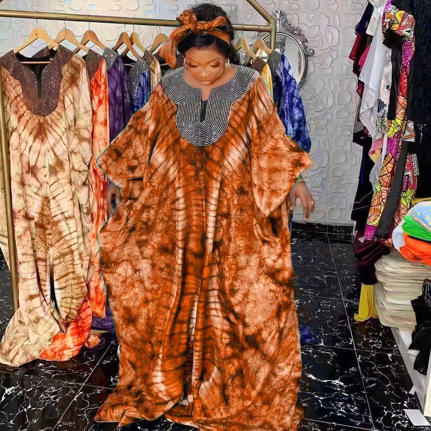 Printed Loose Robe African Ethnic Style Dresses