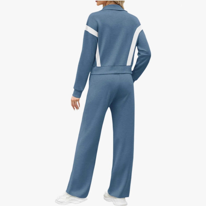 Women's Autumn Two-piece Sportswear Trousers Set For Fashion Casual Suit