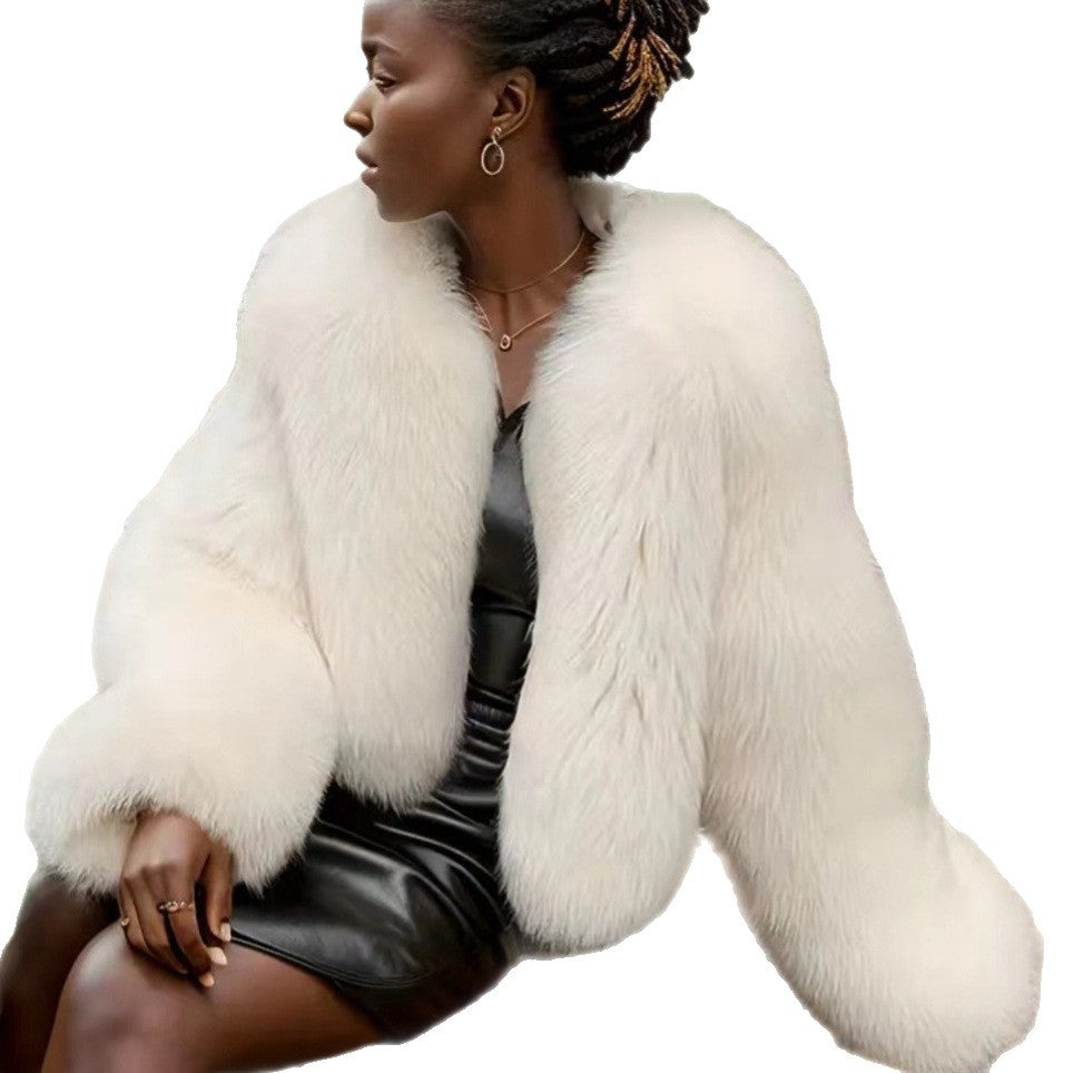 Women's Faux Fur Thick Warm Fox Plush Coats