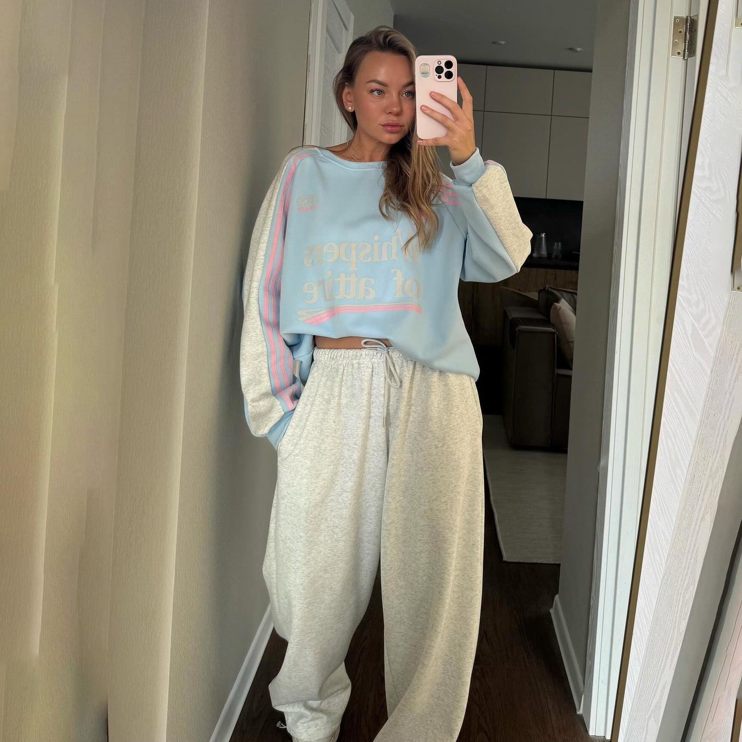 Women's Style Colorful Stand Collar Loose Comfort Trend Fashion Home Suits