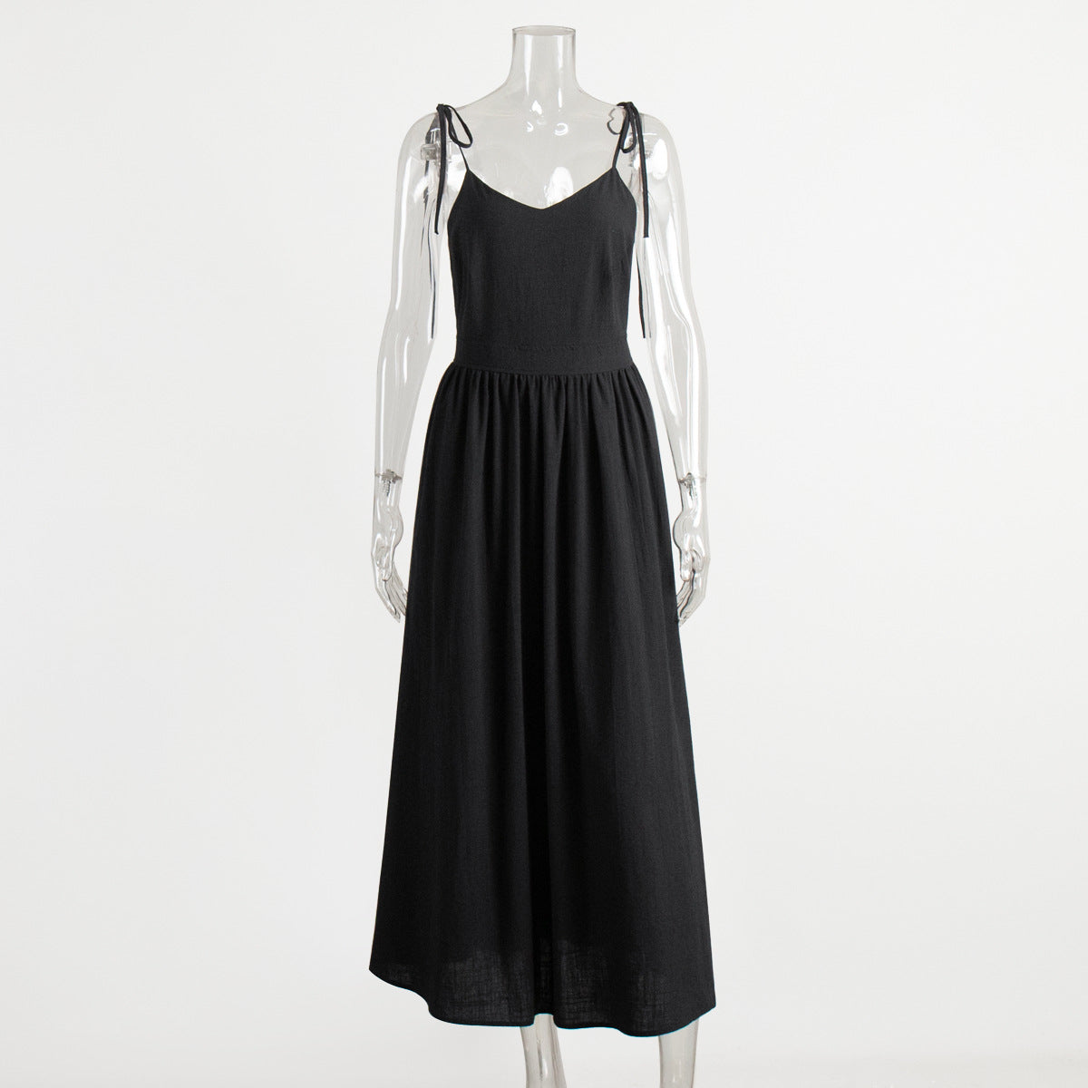 Women's Cotton With Shoulder Straps Spring Elegant Dresses