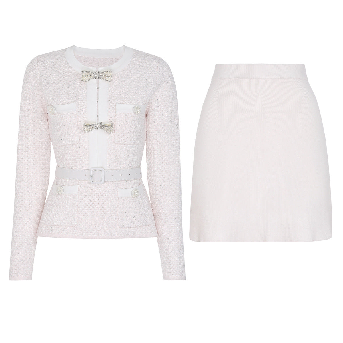 Women's Attractive Slouchy Beaded Belt Slimming Skirts