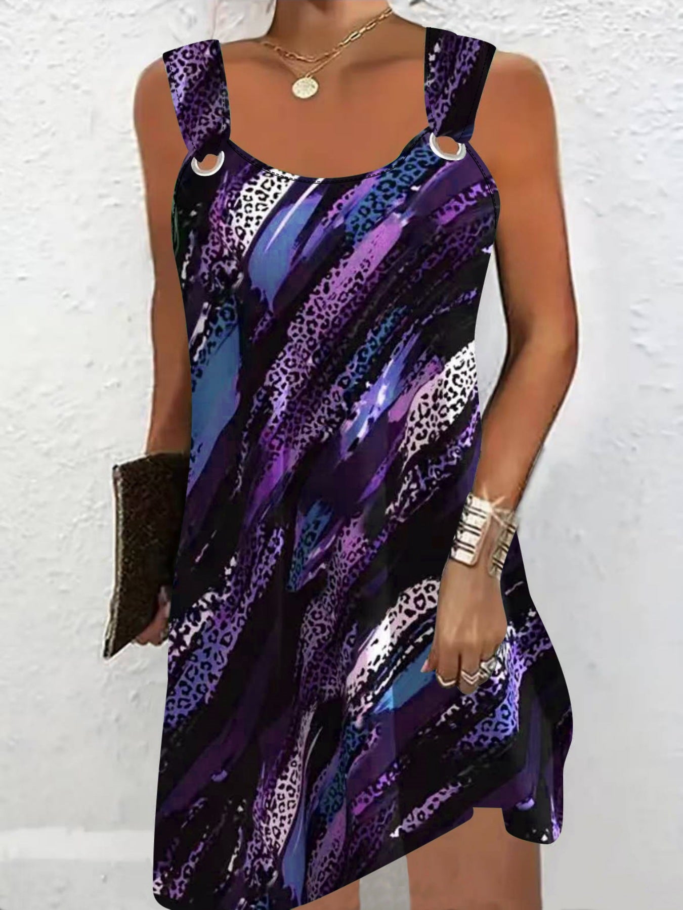 Beautiful Summer Casual Fashion Sleeveless Printed Plus Size