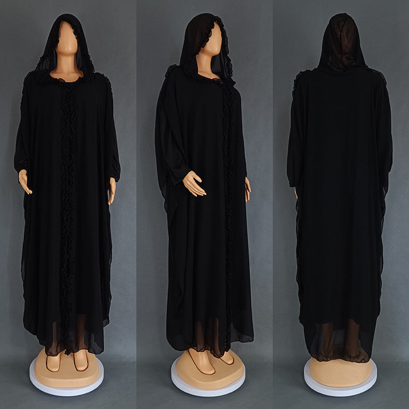 Hooded Shawl Long Cape Dress Turkish Dresses