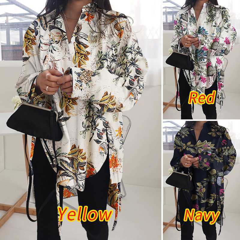 Loose Front Back Long Lace Up Blouses