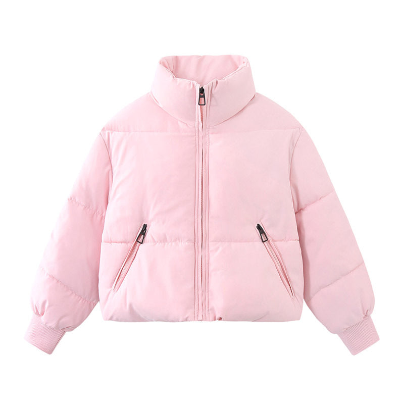 Women's Long-term Available Stand Collar Bread Coats