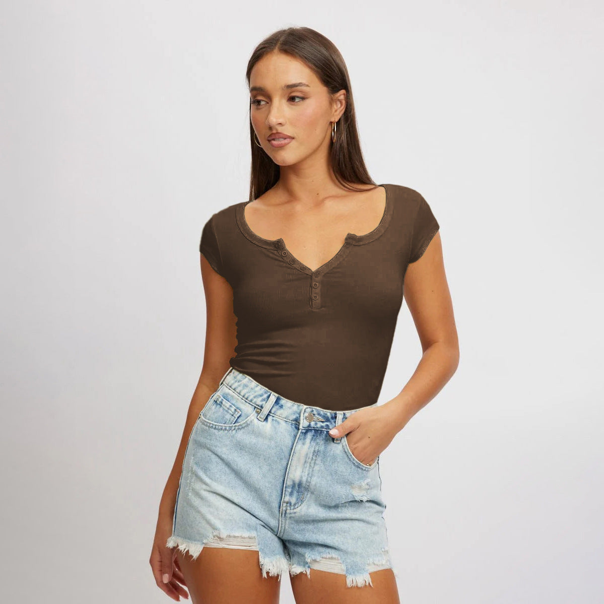 Solid Color Sleeveless Slim Fit Fashion Shorts