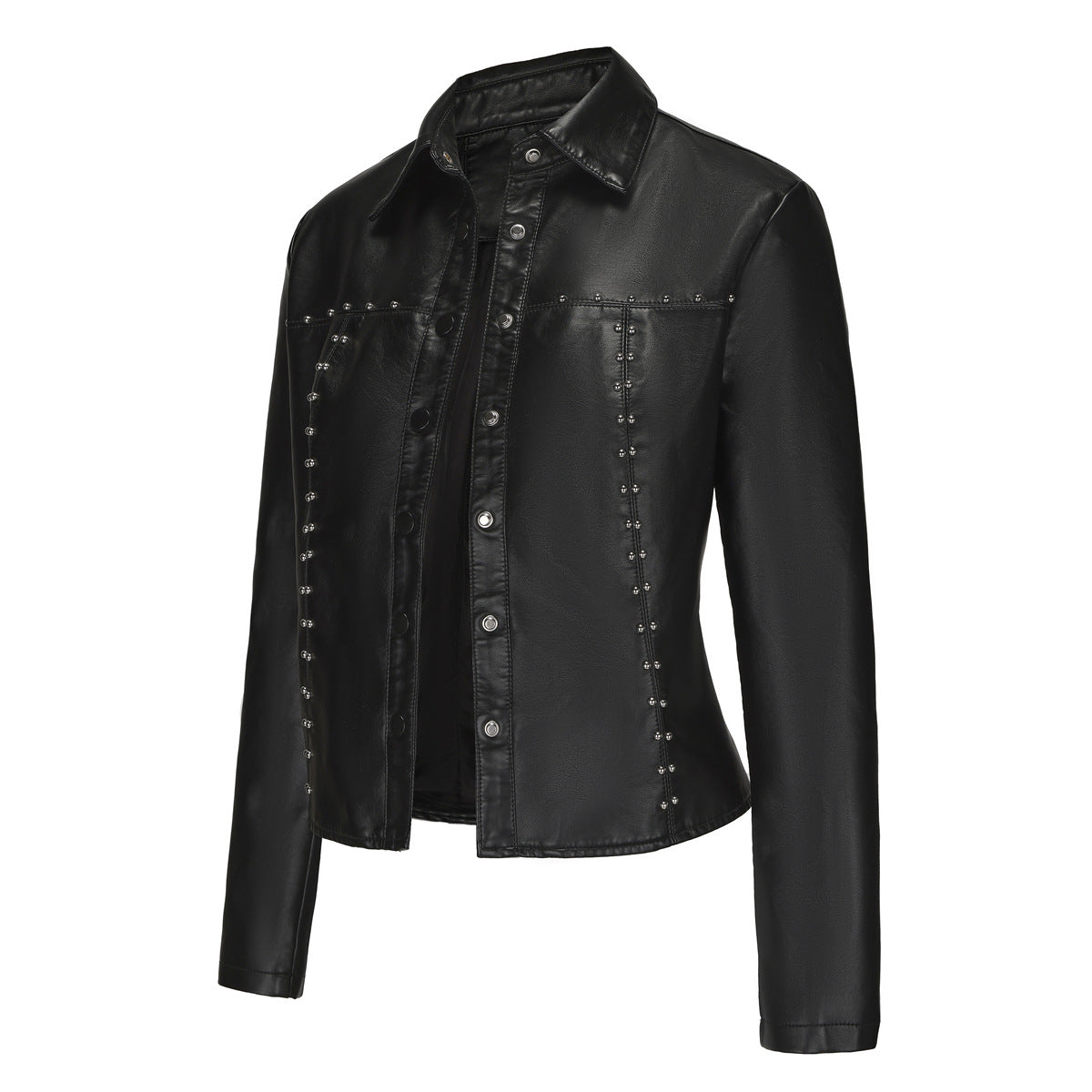 Women's Rivet Leather Button Fashion Popular Thin Cardigans