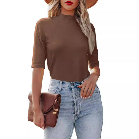 Women's Knitted Tight Stretch Sexy Formal Casual Blouses