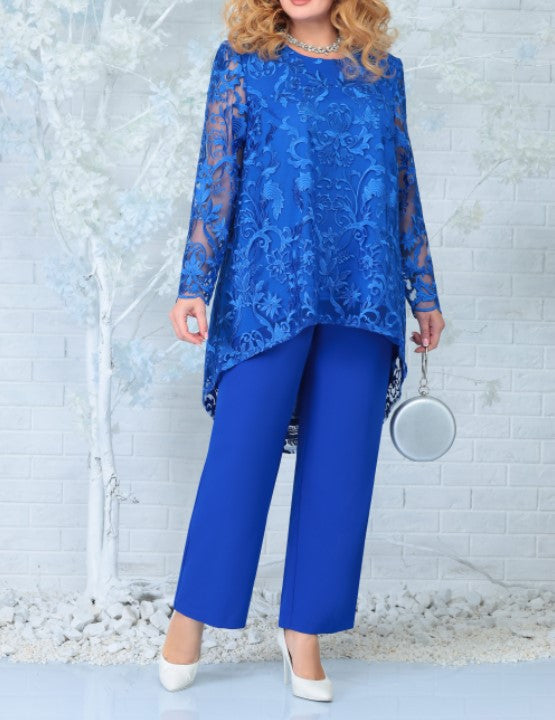 Women's Dress Lace Embroidery Two-piece Cocktail Dresses