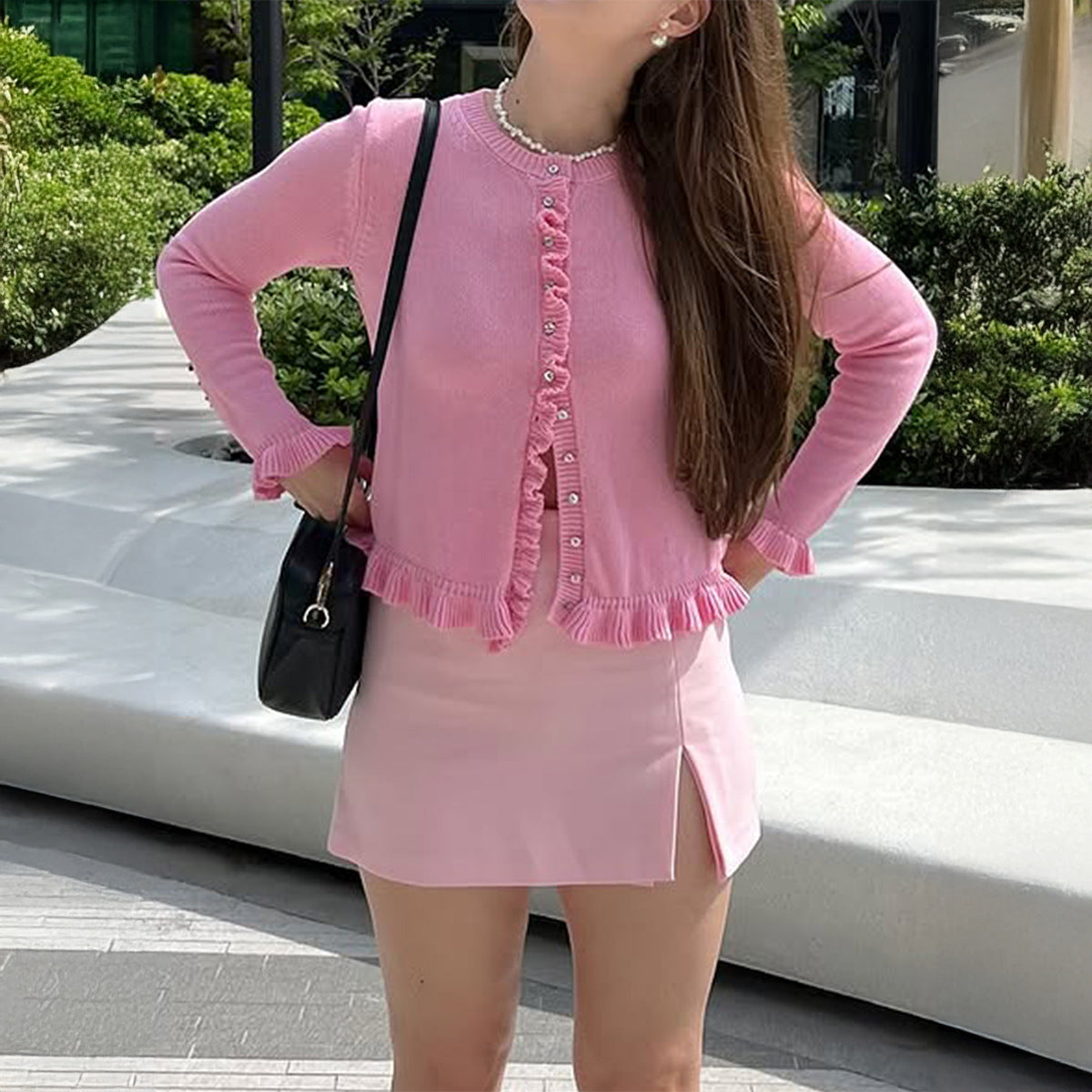 Women's Vacation Style Solid Color Wool Button Sweaters