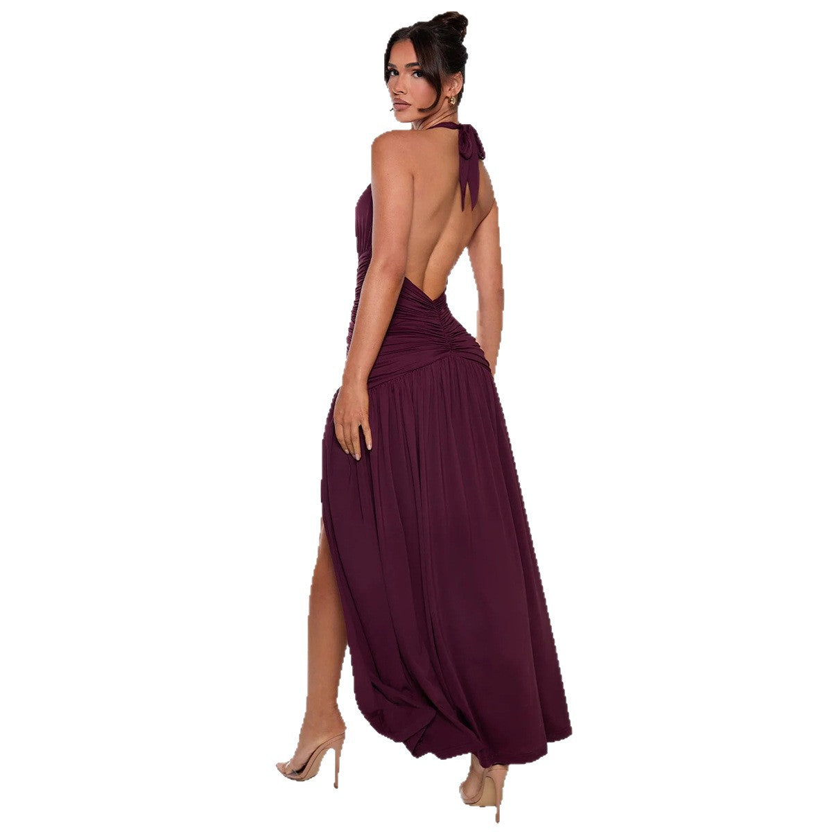 Fashion Women's Elegant Sexy Halter Long Dress