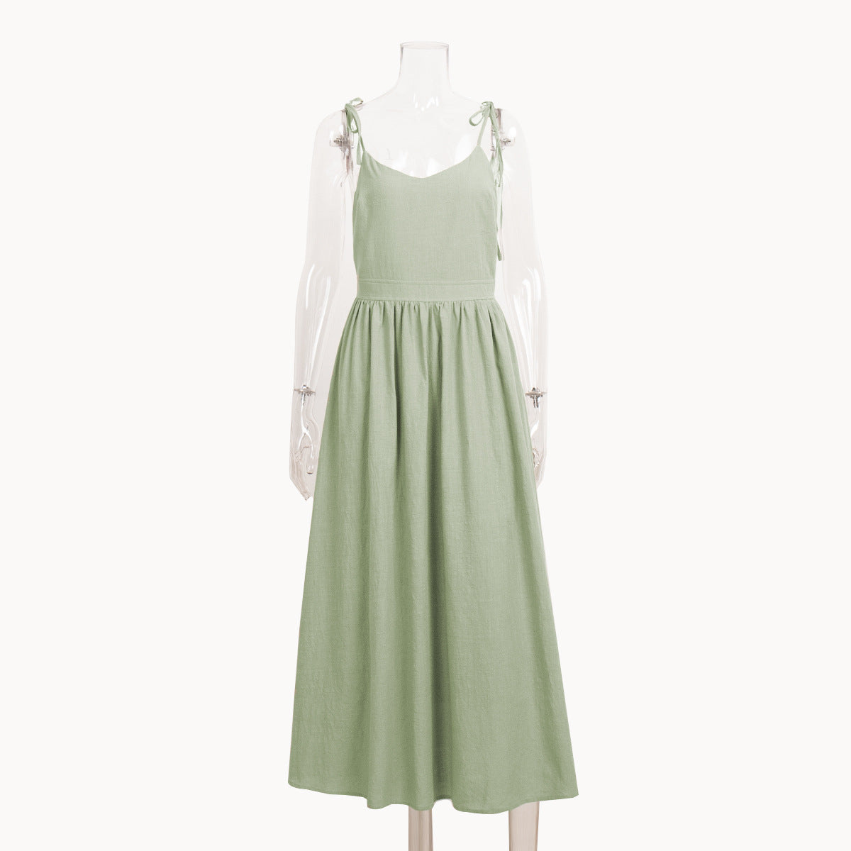 Women's Cotton With Shoulder Straps Spring Elegant Dresses