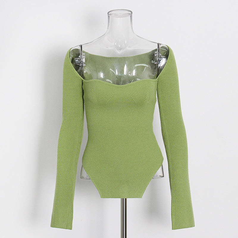 Women's Irregular Base Slim Fit Slimming Long Knitwear