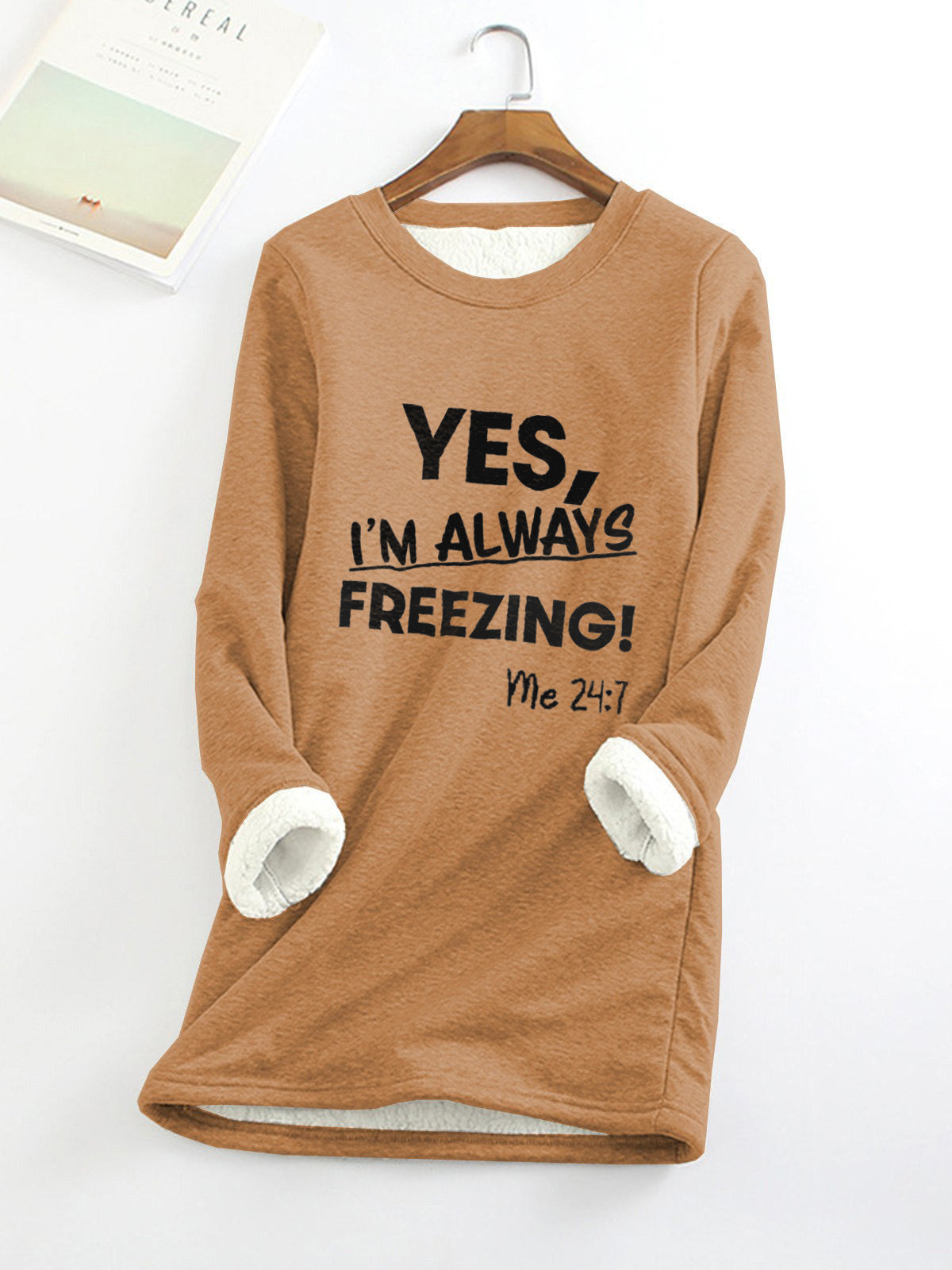 Stylish Fleece-lined Thermal Base Printing Series Women's Sweater, Sweater