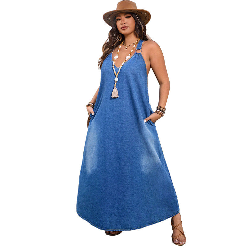 Women's Summer Elegant French Deep Sleeveless Dress Dresses