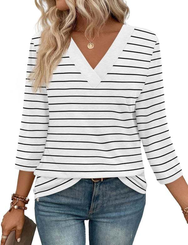 Women's Shirt Spring Casual Waist Knitted T-shirt Blouses