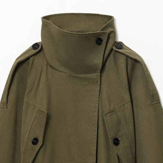 Women's Fashion Temperament Leisure Waistband Trench Coats