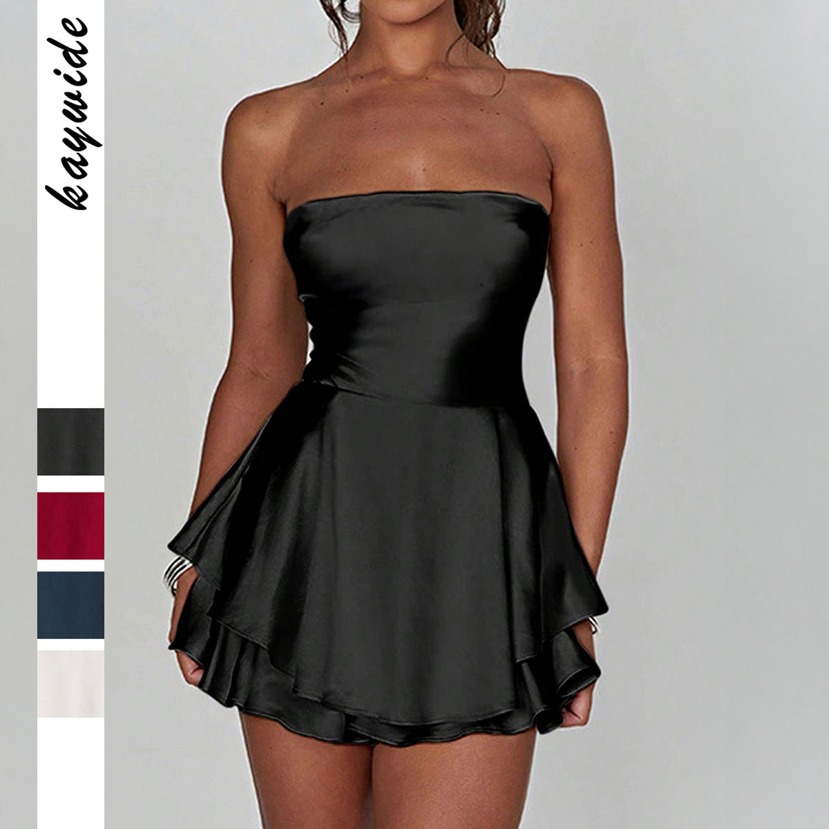 Women's Satin Tube Backless Summer Independent Tops