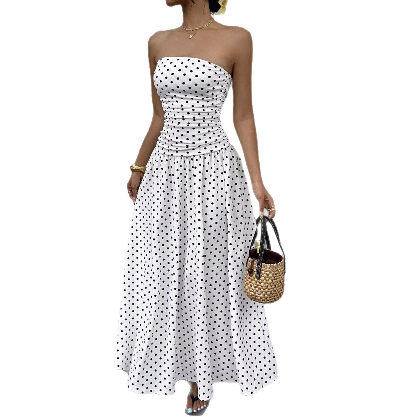 Sexy Polka Dot Elegant Waist Slimming Dress