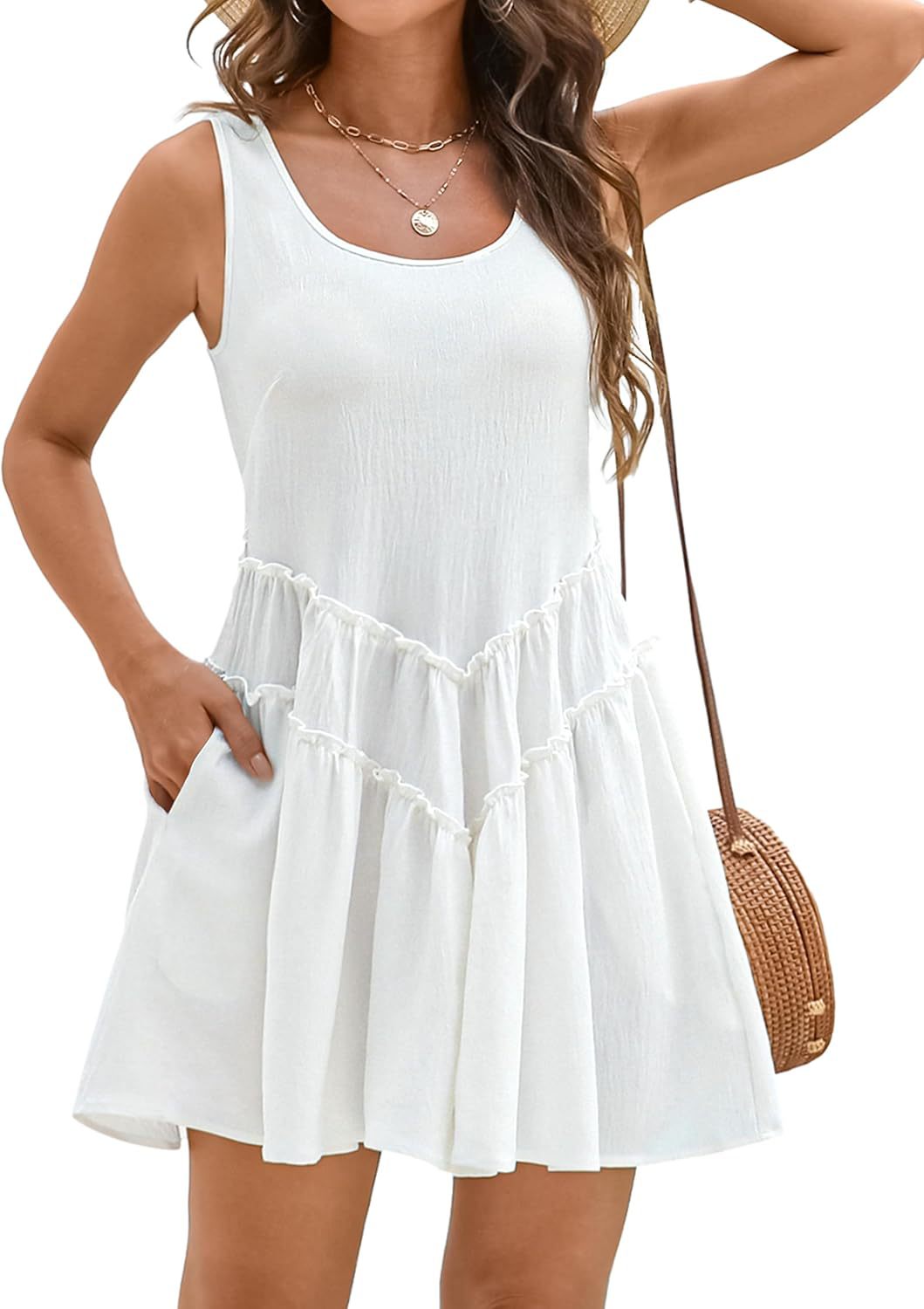 Women's Elegant Beach Sun Protection V-shaped Lace Skirts