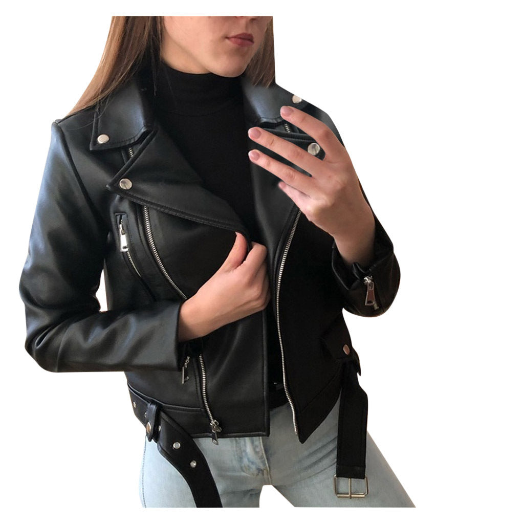 Women's Leather Autumn Motorcycle Slim Fit Winter Jackets