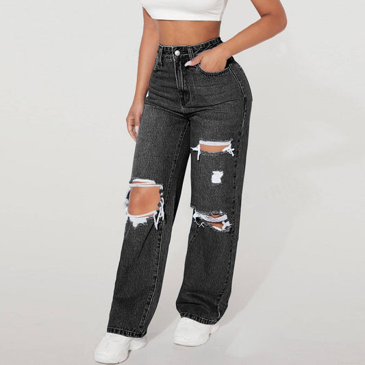 American Hot Straight Loose Street Casual Jeans