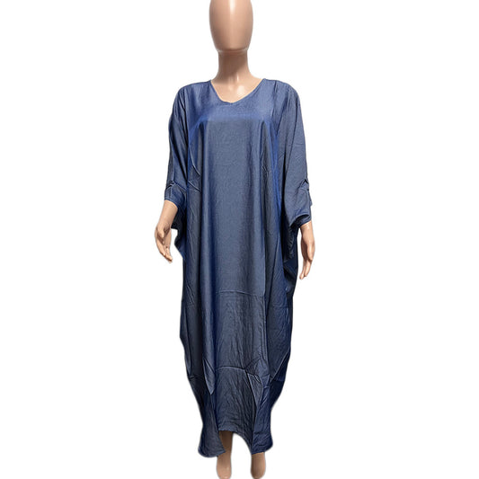 Charming Faux Denim Casual Loose Dress Dresses
