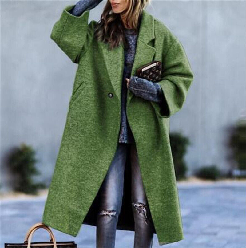 Women's Spring Casual Long Pure Color Warm Clothing