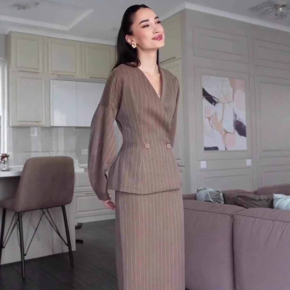 Women's Autumn Simple Elegant Comfortable Long Sleeve Dresses