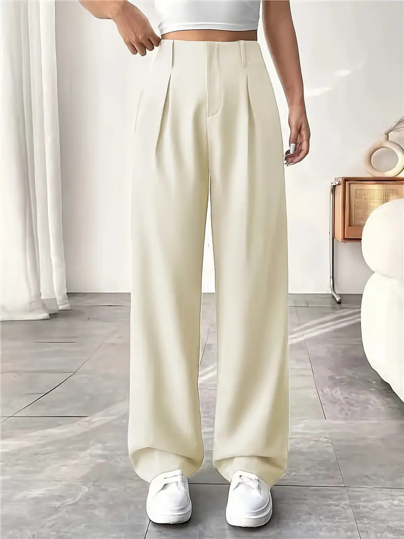 High Waist Wide Leg Versatile Casual Pants