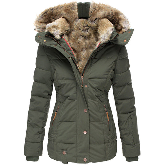 Women's Winter Warm Fur Collar Cotton Clothes Coats