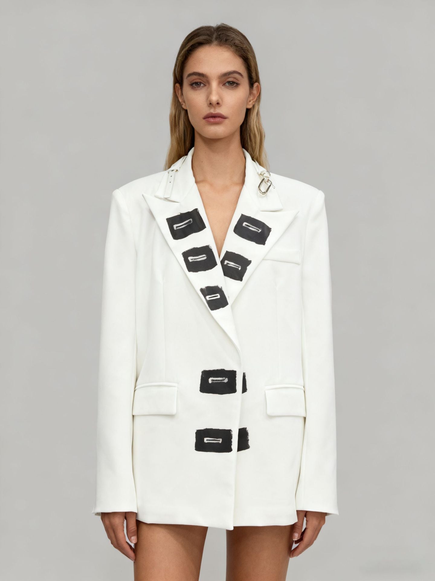 Women's Collage Solid Color Long Sleeve Autumn Blazers