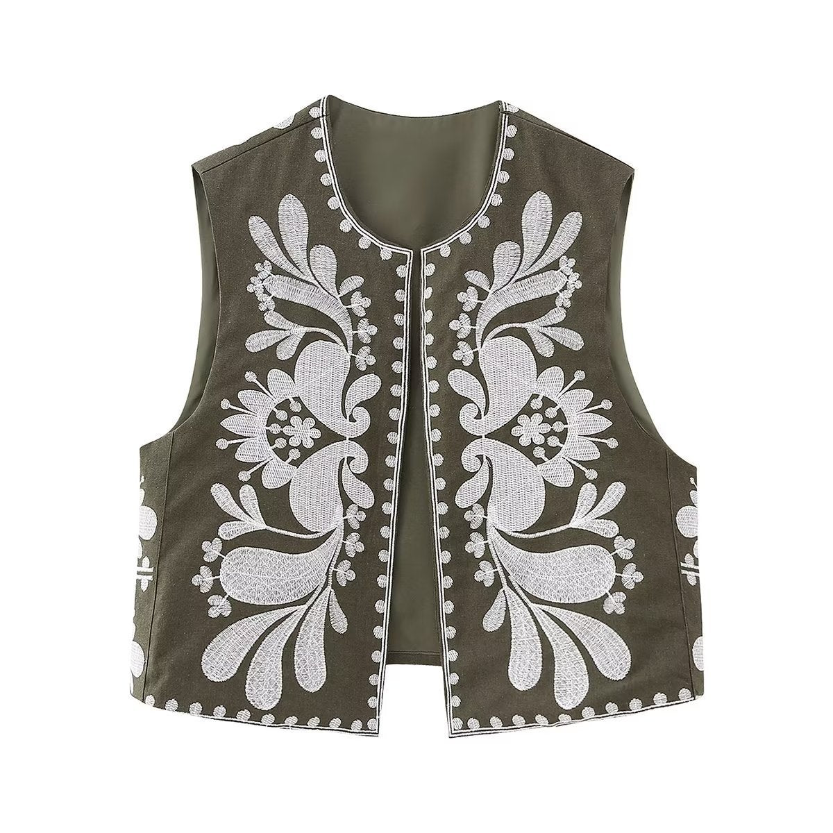 Women's Beautiful Versatile Summer Sleeveless Embroidered Tops