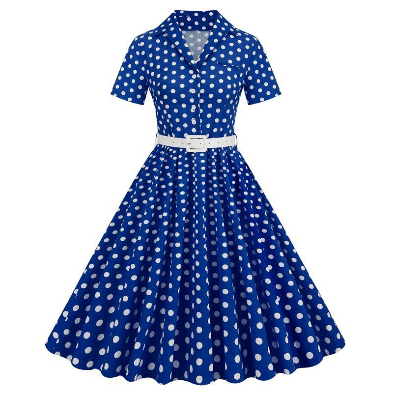 Women's Charming Polka Dot Sleeve Dress Dresses